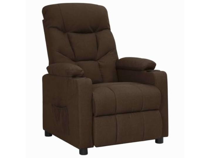 KDVXBCQJH Relaxsessel mit Liegefunktion TV Sessel Stoff Dunkelbraun Ergonomischer Fernsehsessel für das Wohnzimmer mit verstellbarer Fußstütze und dicker Polsterung für Entspannung.