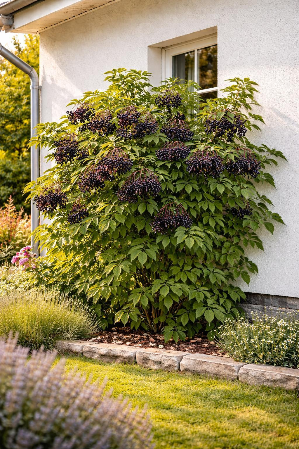 Blumen-Senf Hagelbes (Haschberg) 50–70 cm – Zwarte els (Sambucus nigra) – Winterharde bessenstruik voor tuin en pot
