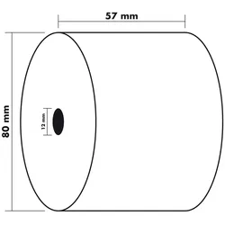 Exacompta Thermorolle 1-lagig 55g/m2 57x76mx12