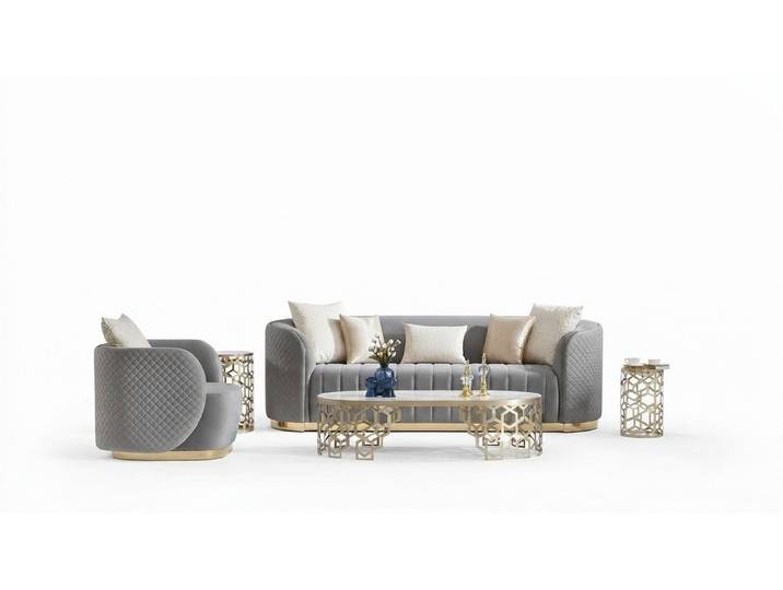 Xlmoebel Polstergarnitur Luxus Chesterfield Sofa Couch 3+1 2tlg. Möbelset, (Polstergarnitur, 2-tlg., 3+1), Made in Europa