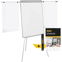 Bi-Office magnetisches Dreibein Flipchart, 70 x 100 cm, Tafelgröße, grau