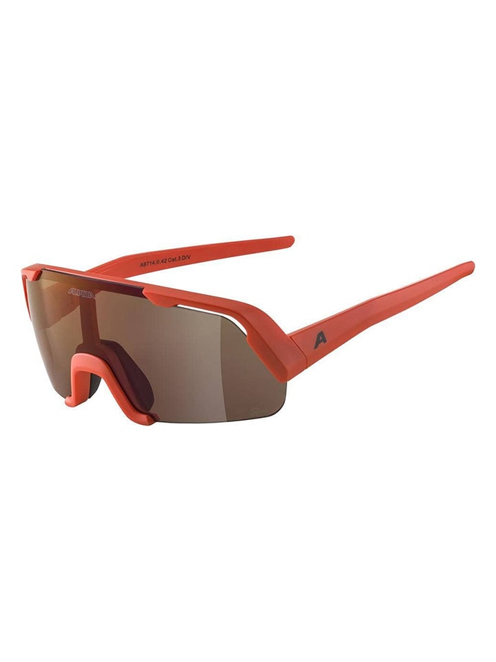 Alpina Kinder-Sportbrille "Rocket Youth Q-Lite" in Orange/ Braun - onesize