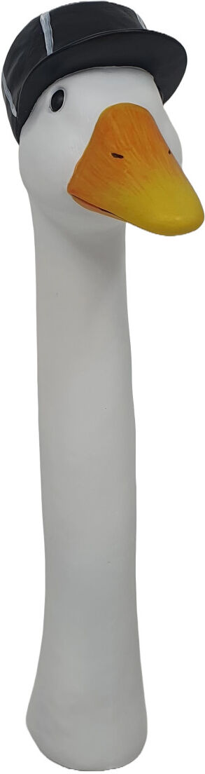 FD Figur Gänsekopf mit Cap Polyresin 37,5 x 7 x 15,5 cm weiß, schwarz
