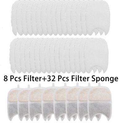 Inspired Living 6 Layer Cat Water Fountain Filters For Stainless Steel Pet Fountains 8filter 32 Sponge