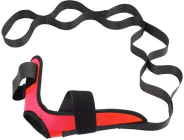 DynamicDeals FlexEase Leg Stretching Strap For Flexibility, Foot Therapy & Plantar Fasciitis Relief red
