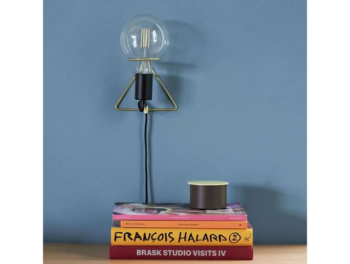 Eureka Wandleuchte Brass/Black - Hübsch - Wohnzimmer - Messing