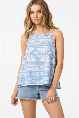 O'Neill s Martina Abstract Tank Top in Azurine, Size Medium, Viscose