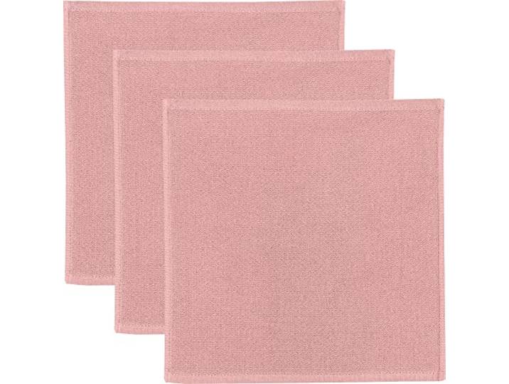 Erwin Müller Reinigungstuch, Putztuch, Putzlappen, Spültuch 3er-Pack altrosé Größe 25x25 cm - 100% Baumwolle, zum Spülen oder Staubwischen, robust und langlebig, mit Frottierseite