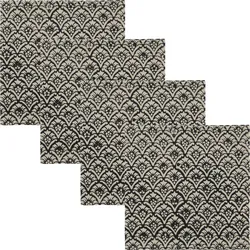 Join Stoffservietten 40 cm schwarz-weiß 4 St.