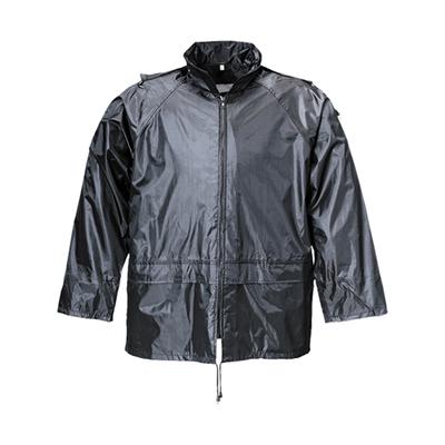 Outdoorjacke TERRAX WORKWEAR "Regen", Herren, Gr. L, schwarz, Obermaterial: 100% Polyester PES., Jacken Outdoorjacke