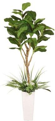 Puleo International 6 ft. Artificial Fiddle Leaf Ficus Tree
