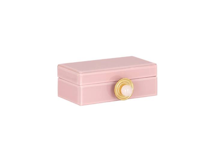 Design Schmuckkasten „Jamila“ aus Glas Pink Medium, 21 x 11 cm Richmond Interiors
