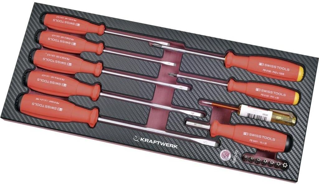Schraubendreher KRAFTWERK "EVA3 16-teilig", rot (bunt), Schraubendreher, Schraubendreher bunt Einheitsgröße