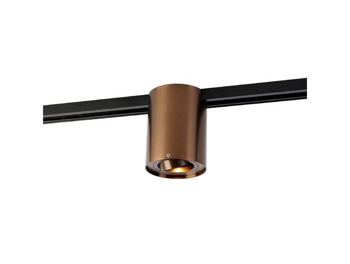 Spot sur rail monophasé moderne bronze foncé - Iconic Rondoo Up