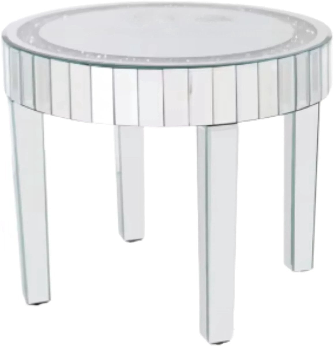 Happiq Salontafel Crystal Vaylen - Ronde kristallen bijzettafel voor de woonkamer