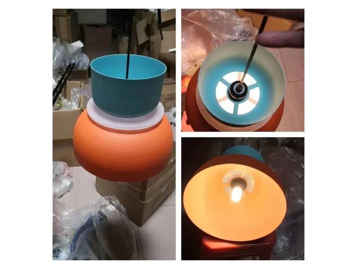 Restaurant nordique créatif moderne Macaron pendentif LED lampe pour chambre couloir barre Suspension luminaire combiné coloré