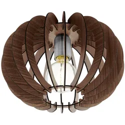 EGLO, Deckenleuchte, Stellato - plafondlamp - E27 - Ã ̃40 cm - donkerbruin/nickel-mat (E27)