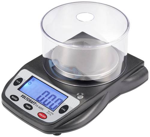 VOLTCRAFT PS-600C Präzisionswaage Wägebereich (max.) 600g Ablesbarkeit 0.01g batteriebetrieben Schwarz