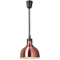 Hendi Höhenverstellbare Wärmelampe, kuppelförmig,, Kupfer, 230V/250W, Ø250x(H)207mm, Speisewärmer, Kupfer