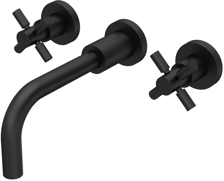 Nuie Tec Crosshead Mono Basin Mixer Matt Black 22cm