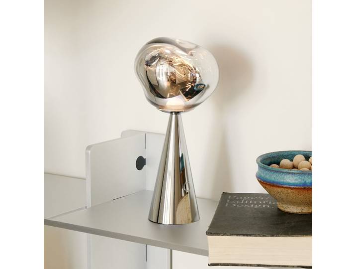 Melt Portable Tischleuchte Silver - Tom Dixon - Schlafzimmer - Design - Kunststoff