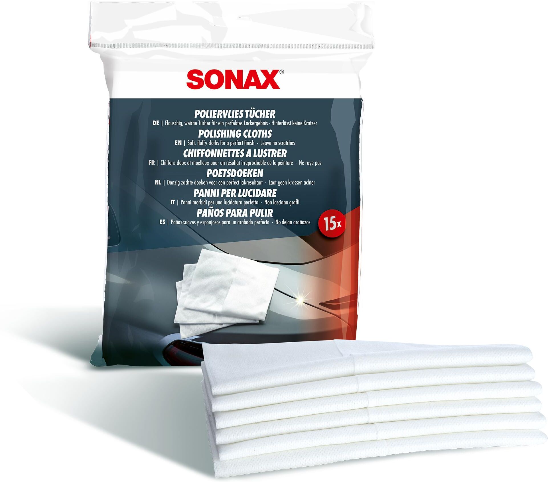 Sonax Poliertuch Poliervlies Tücher [15 Stk] 04222000