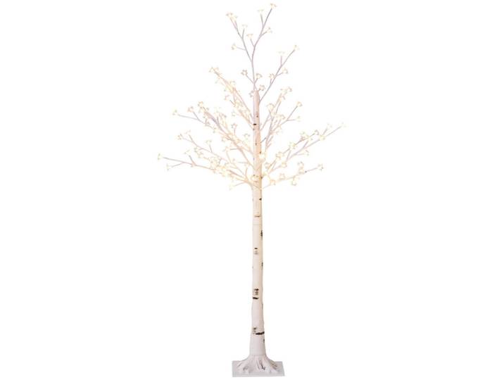Homcom LED Baum, 150 cm Lichterbaum, Kirschbaum mit 120 LEDs, 3 Helligkeitsstufen, Weiß, Kunststoff, 150 cm, Dekoration, Weihnachtsdekoration, Christbaum & Zubehör