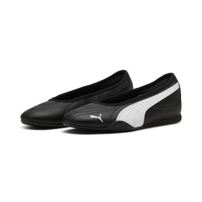 Ballerina PUMA "Catch Soleil Ballerinas Damen", Damen, Gr. 39, Textil, schwarz, weiß, Obermaterial: Textil, Synthetik, Leder. Futter: Textil. Innensohle: Textil. Laufsohle: Gummi, Schuhe Ballerina