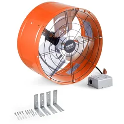 VEVOR Abluftventilator Dachboden, 380 x 200 mm, Luftabluftventilator mit einstellbarem Thermostat, Außengitter, 1650 CFM Luftstromkapazität, für Giebel, Dach, Garage, Werkstatt, Zuhause