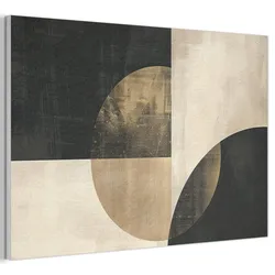 AKUSTIKBILD Abstrakt - Geometrische Formen - Schwarz - Gold Akustikpaneele 90x60 cm