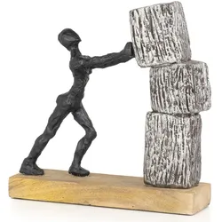 Moritz Skulptur Unterstützung 27,5 x 8 x 27,5 cm Holzdeko Skulpturen Deko Modern