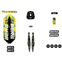 BERG Aufkleber-Set »DRT Yellow« für Rally 2.0 Pedal-Gokarts