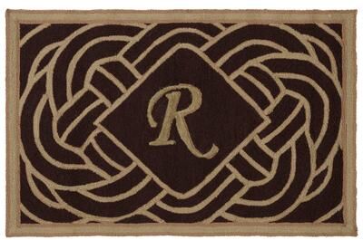 SAFAVIEH Hand-hooked Monogram M Chocolate Rug
