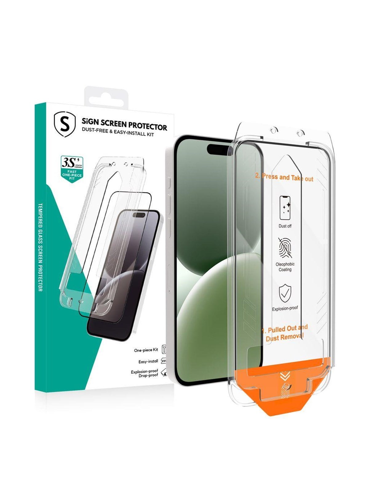 SiGN Screen Protector iPhone 16 Pro - EZ Apply with dust-free applicator