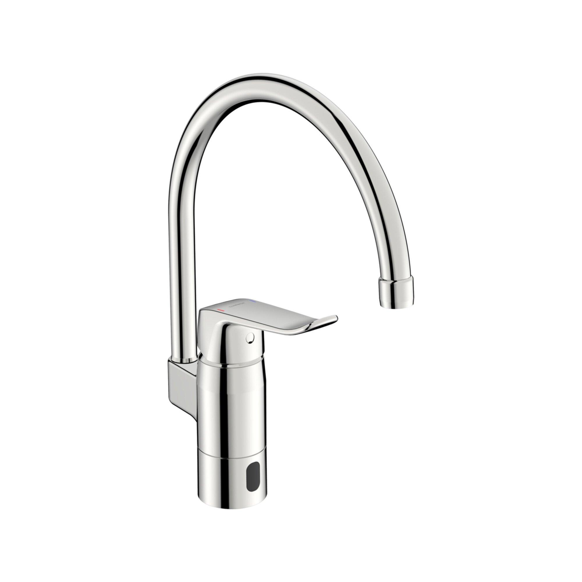 Hansa Infrarot-Spültischarmatur HANSACARE Hybrid/Bluetooth, Netz, Ausl. 178mm, chr (46142009)