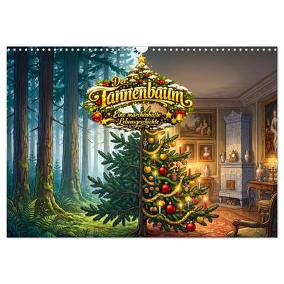 Der Tannenbaum - Eine märchenhafte Lebensgeschichte (Wandkalender 2027 DIN A3 quer), CALVENDO Monatskalender