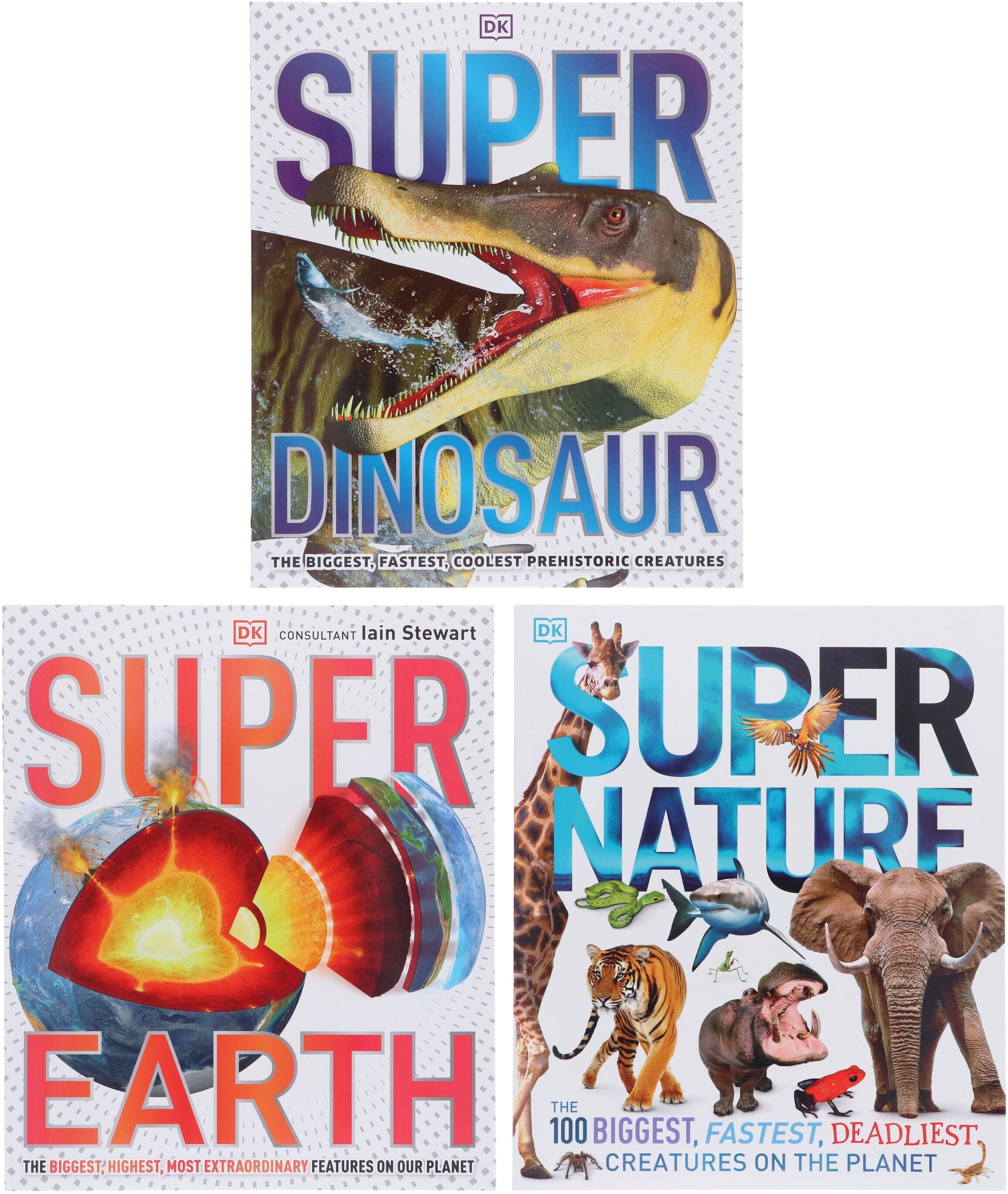 The Super Encyclopedia Collection By DK (Nature, Earth & Dinosaur) 3 Books Collection Set - Ages 9-12 - Paperback DK