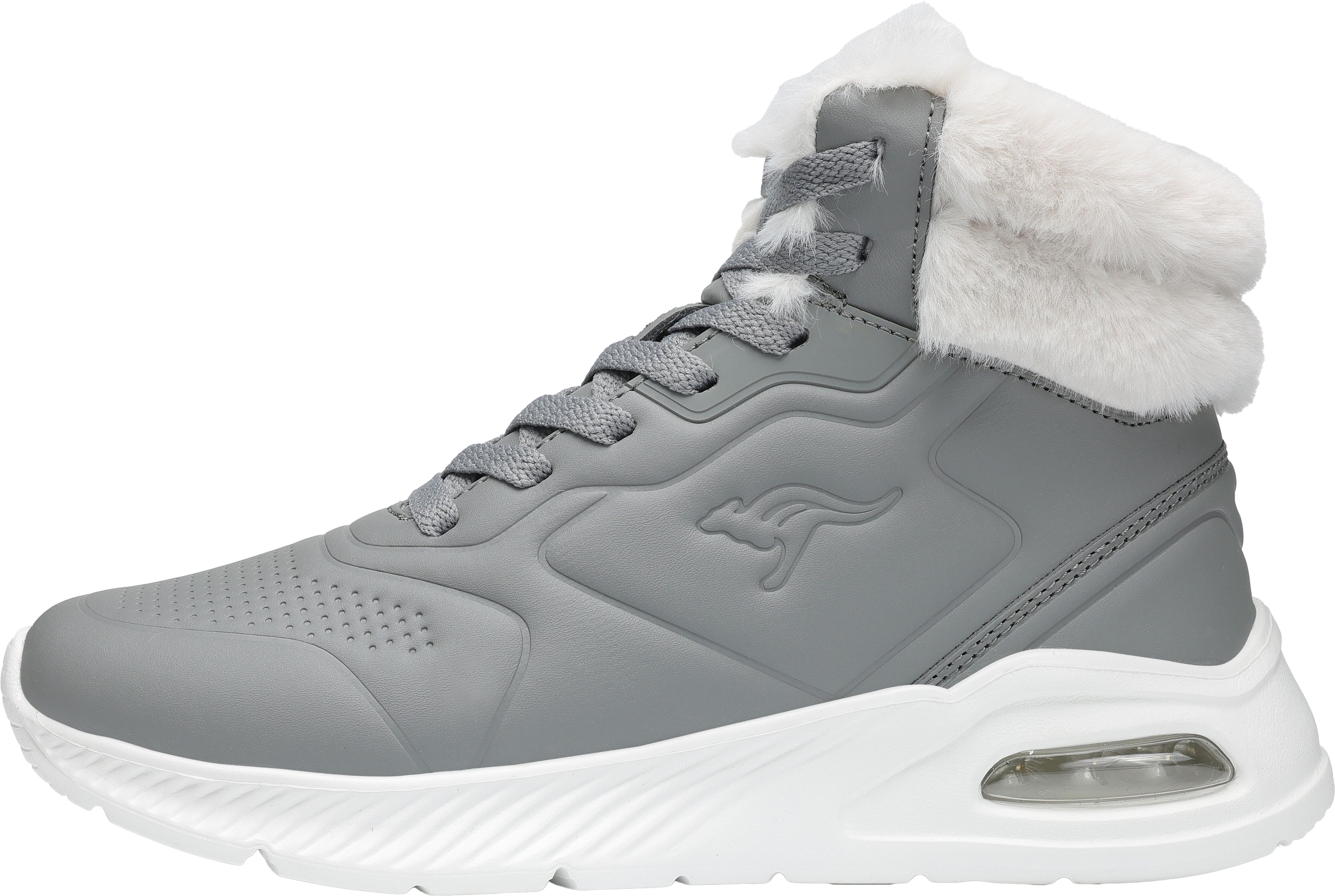 Sneaker KANGAROOS "K-PLN DREAMS MID", Damen, Gr. 42, grau (ultimate grau, nimbus cloud), Synthetik, Schuhe Sneaker, Winterstiefel, Winterboots,Warmfutter ultimate grau, nimbus cloud 42