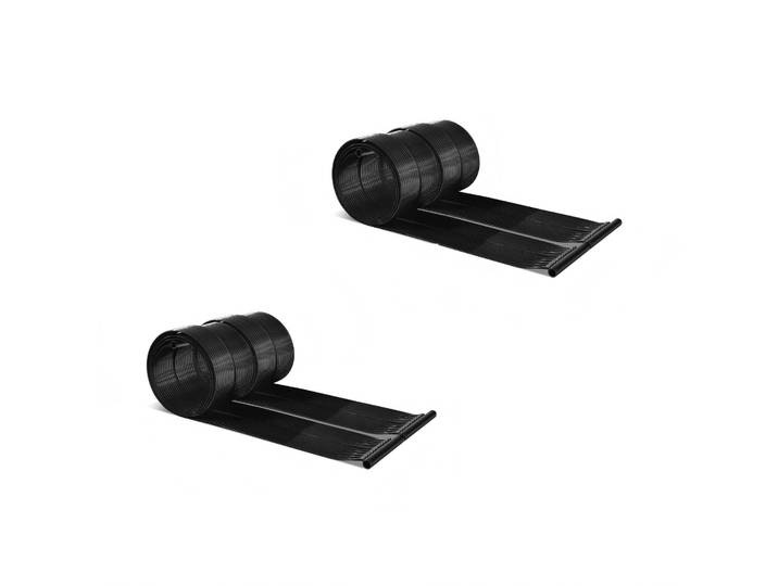 2 Stucks 300 x 75 cm Zonnecollector Zwembadverwarming Zonneverwarming van UV-Bestendige Kunststof voor Zwembaden tot 12000 L