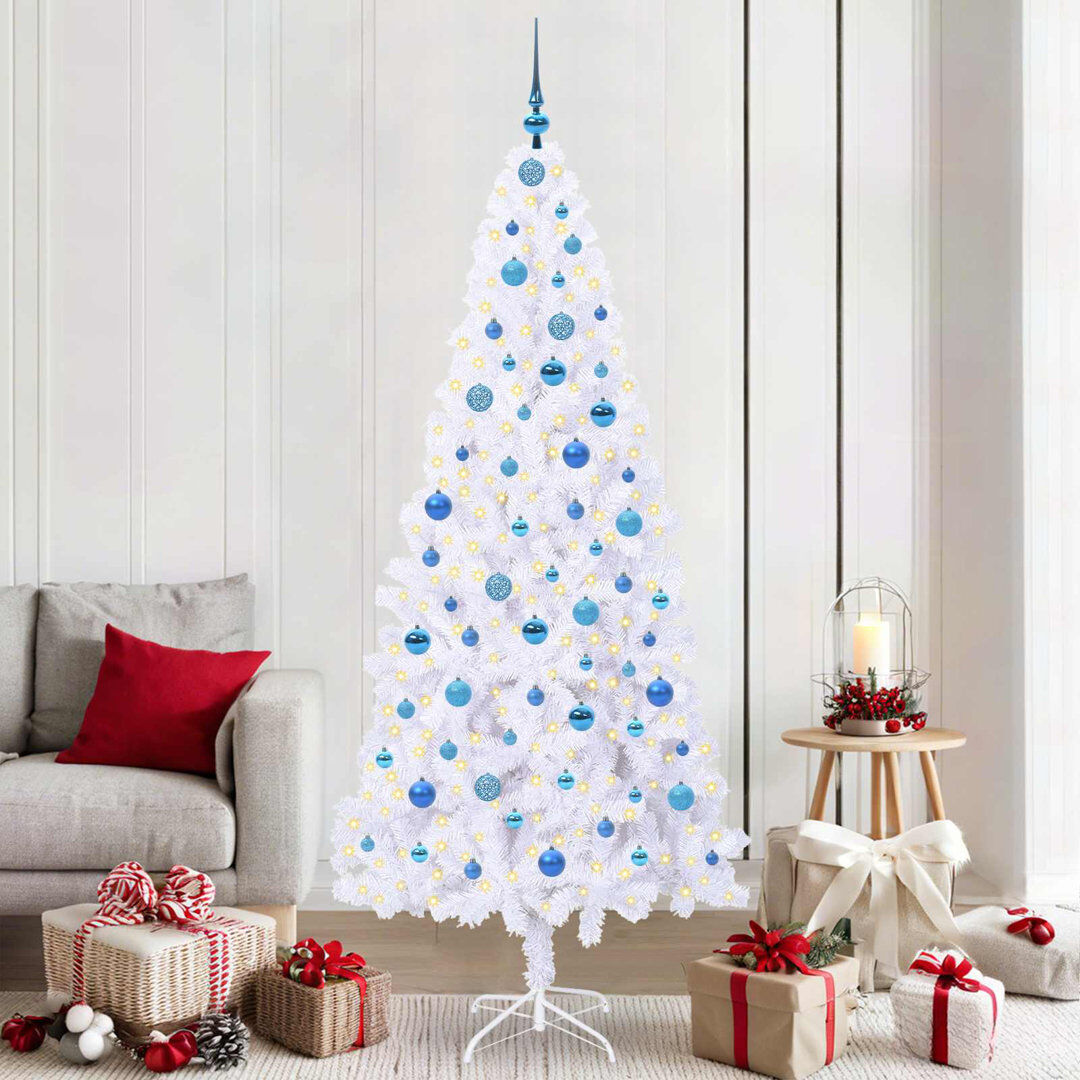 Metro Lighted Artificial Christmas Tree Blue 210cm H