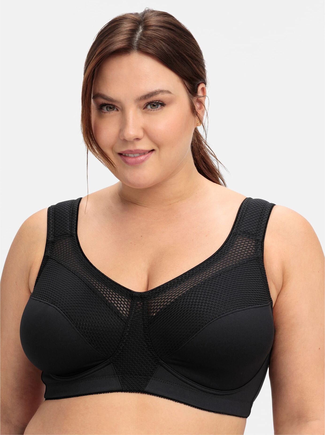 Sport-BH SHEEGO, Damen, Gr. 90, Cup C, schwarz, 90% Polyester, 10% Elasthan, BHs Sport-BH schwarz 90, Cup C