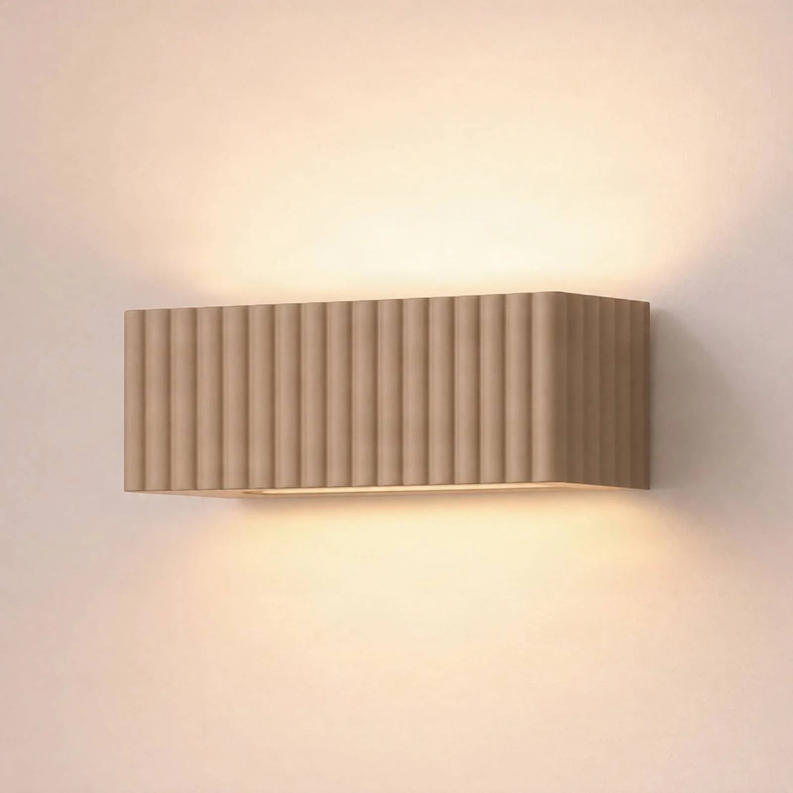 Sollux Lighting Wandlamp Rigata, Modern, Bruin, Keramiek, Dimbaar, Up & Down