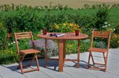 MERXXHANDELS Porto Set 3tlg 2 Stühle Tisch oval klappbar 120x60cm 09223855