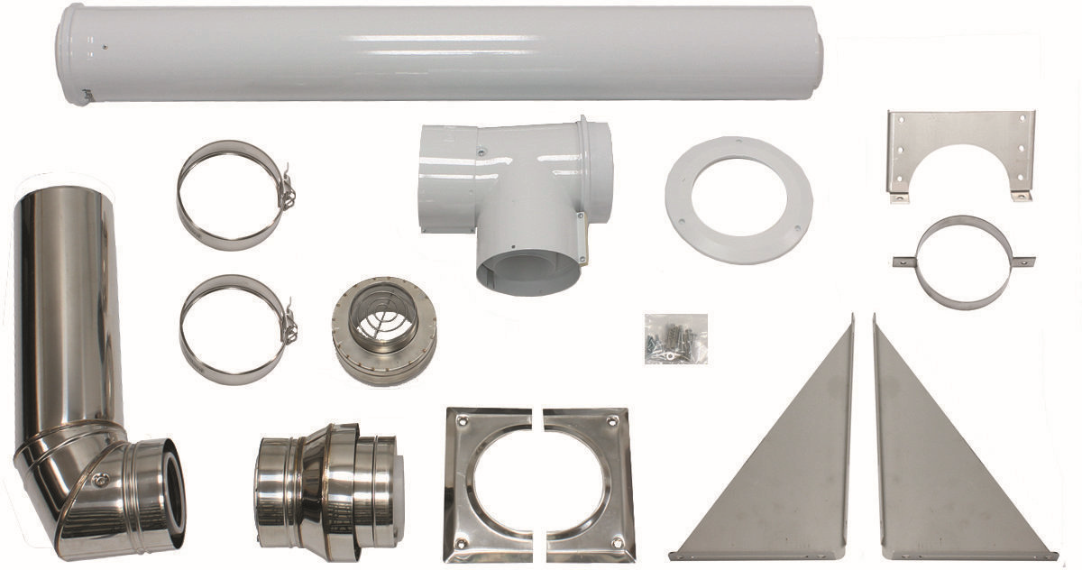 Kit de raccordement de base Vaillant 0020042907 Ø 80/125 mm, concentrique, acier inoxydable/PP