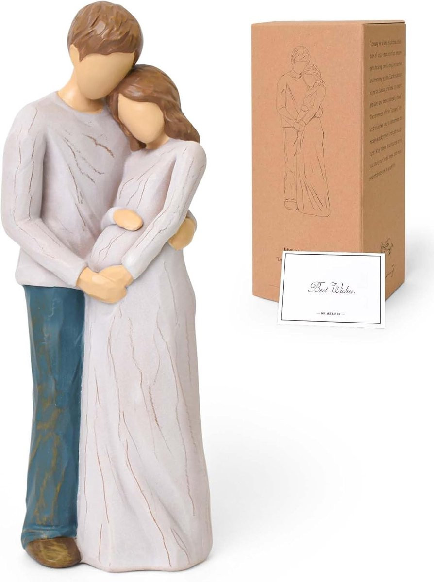 Handgeschilderde sculpturen voor zwangere vrouwen en aanstaande moeders