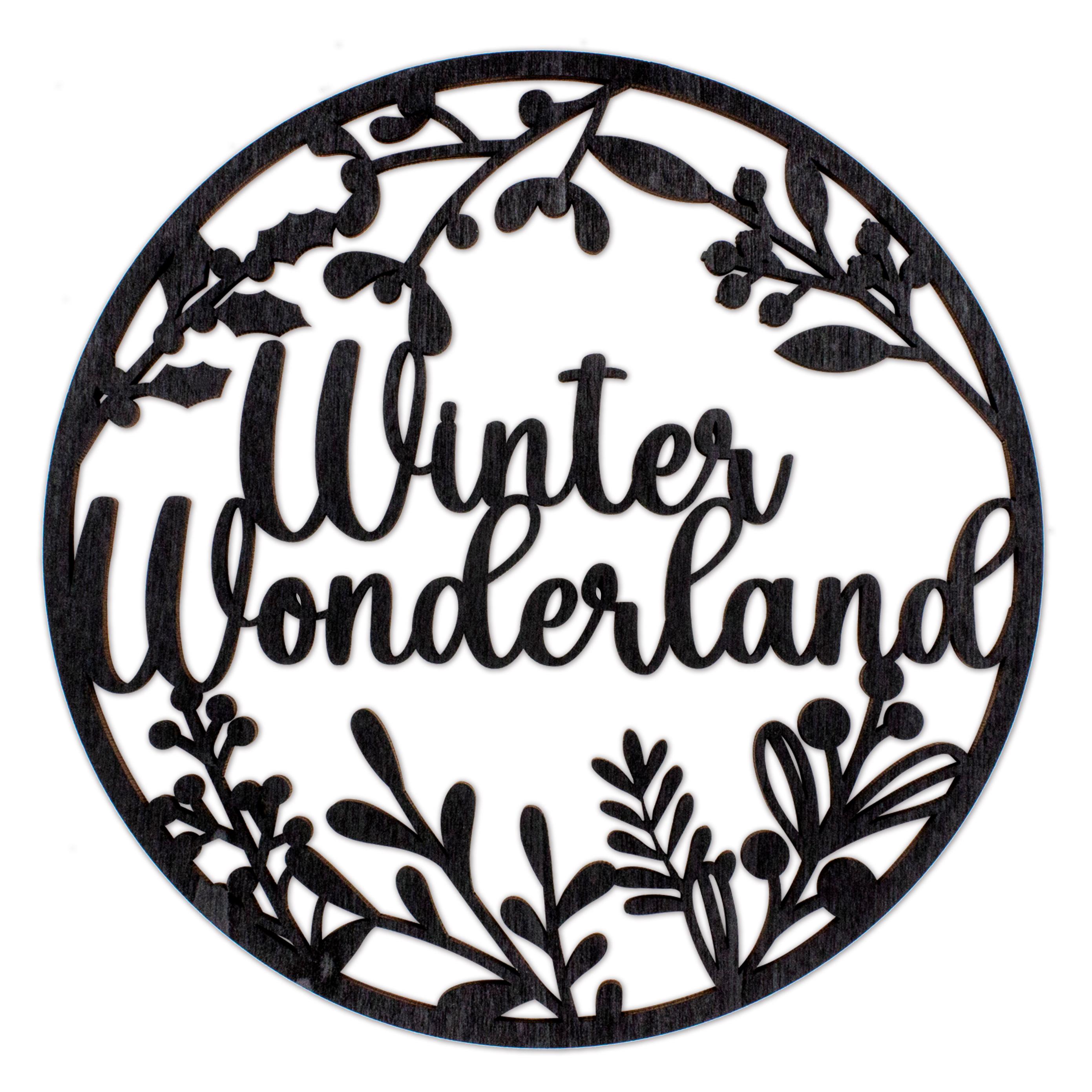 Papierdrachen Grosser Cutoutring aus Holz - Winter Wonderland (77420640)