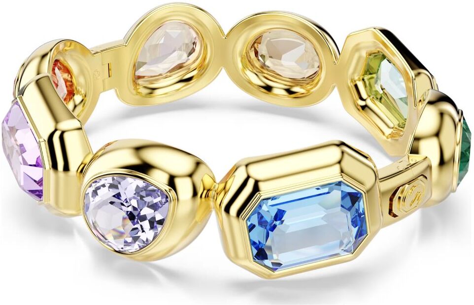 Swarovski Gema Cuff rannerengas, keltakullattu ja eriväriset kristallit