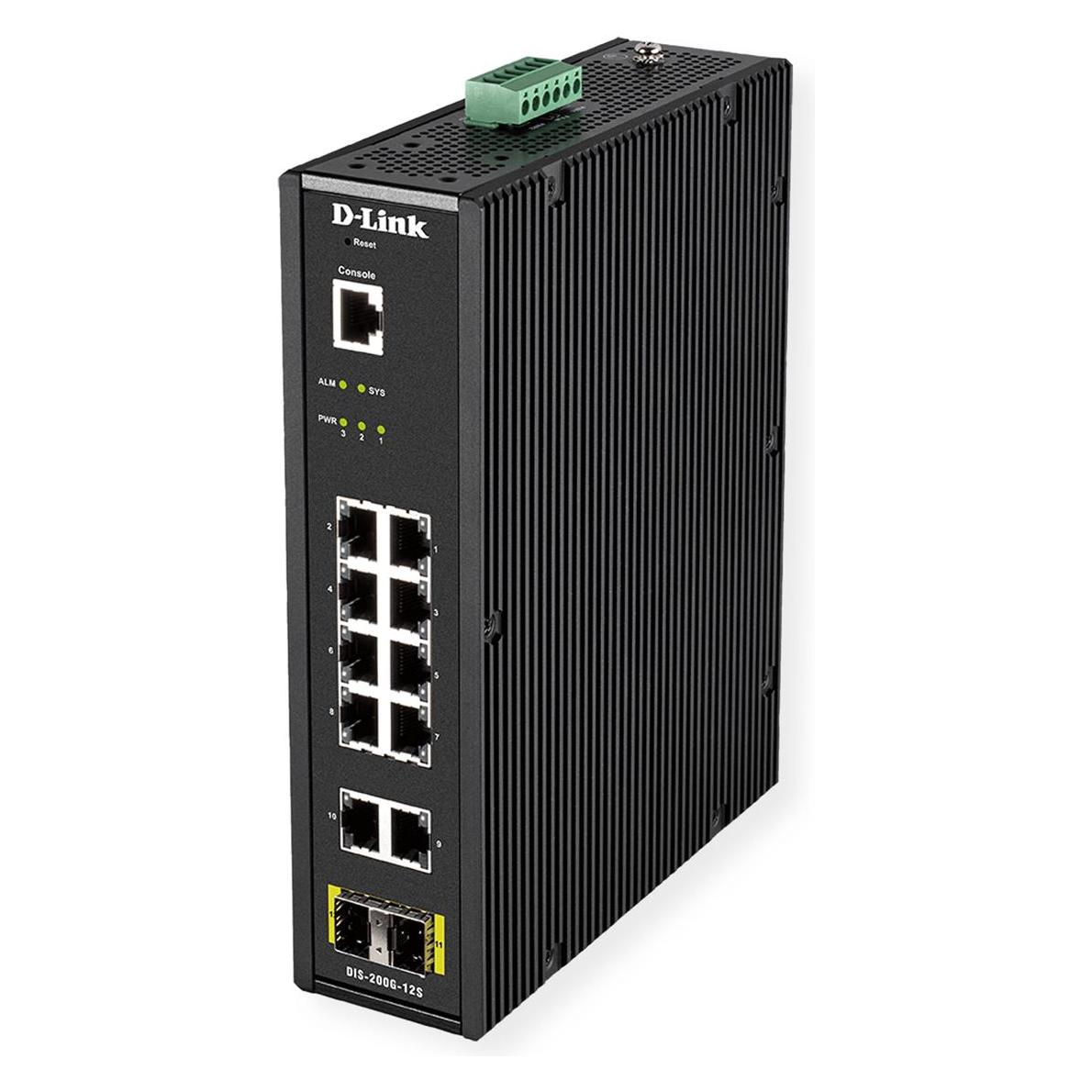 D-Link DIS-200G-12S Industrial 12-Port Layer2 Smart Managed PoE (12 Ports) (DIS-200G-12S)