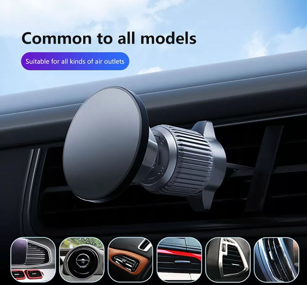 INF Support Voiture Magsafe : Support Téléphone Magnétique pour Grille d'Aération avec Surface Miroir