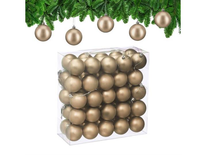 Relaxdays Weihnachtskugeln 50er Set
